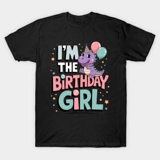 I'm The Birthday Girl Dinosaur T-Rex Party Family Matching T-Shirt